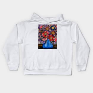 Beautiful and colorful abstract flowers Kids Hoodie